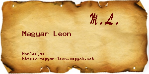 Magyar Leon névjegykártya