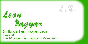 leon magyar business card